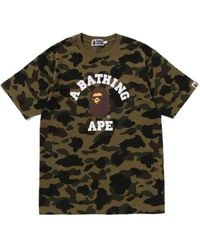A Bathing Ape - Camouflage Logo T-Shirt - Lyst
