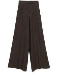 Max Mara - Linen Wide-Leg Trousers - Lyst