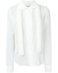 Comme des Garçons - Semi-Transparentes Hemd Mit Kunstpelzborten - Lyst