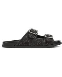 Gucci - Slide Sandal With Buckles - Lyst