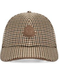 Moncler - Check Wool Baseball Cap - Lyst