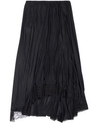 Balenciaga - Falda midi con ribete de encaje - Lyst