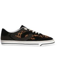 Dolce & Gabbana - Animal-Print Sneakers - Lyst