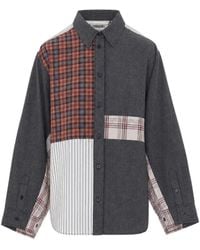 Essentiel Antwerp - Patchwork Check-Print Shirt - Lyst