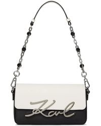 KARL LAGERFELD - K/Signature Bead-Embellished Shoulder Bag - Lyst