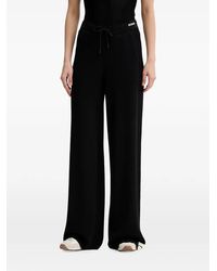 Guess - Wide-Leg Logo-Embroidered Track Pants - Lyst