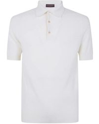 FILIPPO DE LAURENTIIS - Textured Short-Sleeve Polo Shirt - Lyst