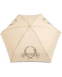 Moschino - Logo-Print Folding Umbrella - Lyst