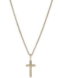 John Hardy - 14K Jh Essential Cross Pendant Necklace - Lyst