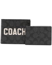 COACH - Monogram Bi-fold Leather Wallet - Lyst