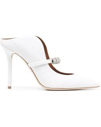 Malone Souliers - Crystal-embellished 105mm Heeled Mules - Lyst