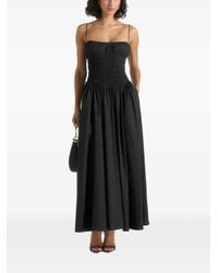 Manière De Voir - Elva Smocked-Waist Cotton Maxi Dress - Lyst