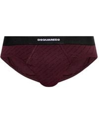 DSquared² - Logo-Print Monogram Briefs - Lyst