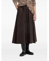 Aspesi - Elasticated-Waistband Midi Skirt - Lyst