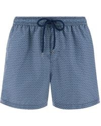 BOGGI - Geometric-Print Swim Shorts - Lyst