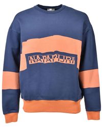 Napapijri - Bacchus Logo-Print Panelled Sweater - Lyst