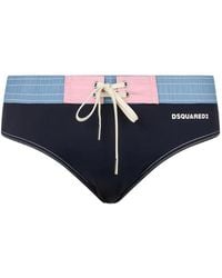 DSquared² - Slip De Bain À Logo Imprimé - Lyst