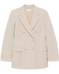 P.A.R.O.S.H. - Double-Breasted Wool Blazer - Lyst