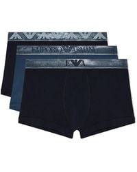 Emporio Armani - Logo-Detail Boxers (Set Of Three) - Lyst