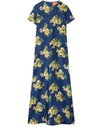 La DoubleJ - Swing Floral-Print Maxi Dress - Lyst