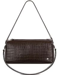 Courreges - Medium Three Sixty Croc-Embossed Shoulder Bag - Lyst