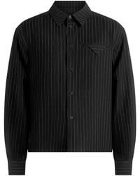 Manière De Voir - Arlo Pinstripe Cropped Long Sleeve Shirt - Lyst