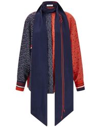Ferragamo - Silk Shirt With Bib Detail - Lyst