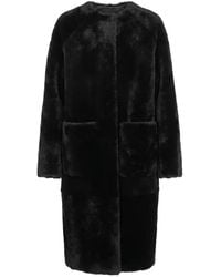 Blancha - Shearling Panelled Coat - Lyst
