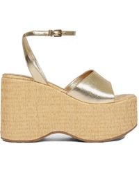 SCHUTZ SHOES - Sandales Métallisées À Plateforme - Lyst