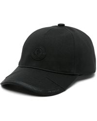 Moncler - Cotton Cap With Tonal Logo Detail Along The Peak. Logo - Lyst