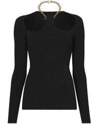 Proenza Schouler - Chain-Detail Ribbed-Knit Jumper - Lyst