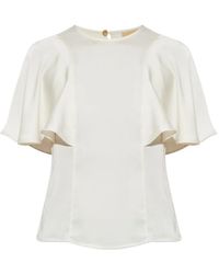 MICHAEL Michael Kors - Cape-Sleeve Top - Lyst