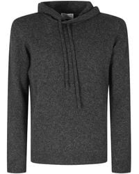 Roberto Collina - Knitted Drawstring Hoodie - Lyst