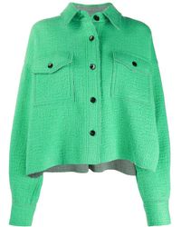 Isabel Marant Dennao Cropped Jacket - Green