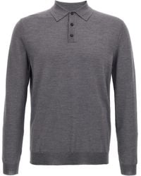 Zanone - Fine-Knit Polo Shirt - Lyst