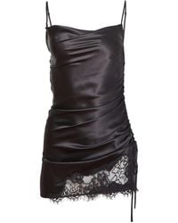 Fleur du Mal - Ruched Silk Dress - Lyst