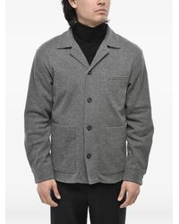 Paolo Pecora - Herringbone Patch-Pocket Knitted Cardigan - Lyst