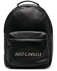 Just Cavalli - Logo-Lettered Leather Backpack - Lyst