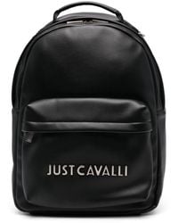 Just Cavalli - Leren Rugzak Met Logo - Lyst