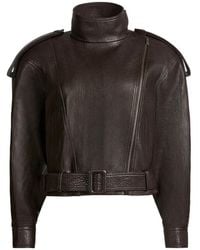 DUCIE - Serpa Grained Calf Leather Jacket - Lyst
