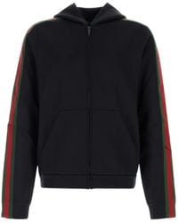Gucci - Zijden Katoenen Jersey Jack Met Rits En Web-Design - Lyst