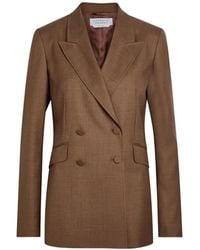 Gabriela Hearst - Angela Double-Breasted Peaked-Lapel Blazer - Lyst