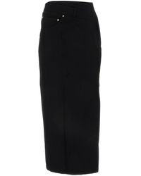 Loewe - Deconstructed Cotton Midi Pencil Skirt - Lyst