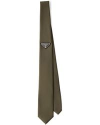 Prada - Triangle Logo Tie - Lyst