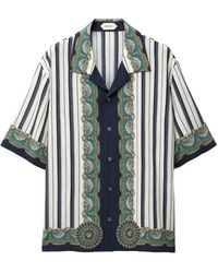 Versace - Printed Crêpe De Chine Silk Shirt - Lyst