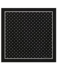 Dolce & Gabbana - Polka-Dot Silk Scarf - Lyst