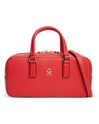 Tommy Hilfiger - Logo-Plaque Top-Handle Shoulder Bag - Lyst