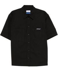 Off-White c/o Virgil Abloh - Bookish Summer Poplin Short Sleeve Shirt - Lyst