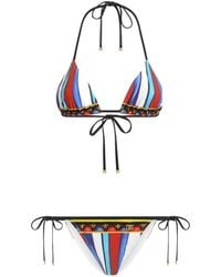 Dolce & Gabbana - Carretto-Print Triangle Bikini - Lyst