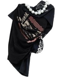 August Barron - Twisted Graphic-Print Beaded T-Shirt - Lyst